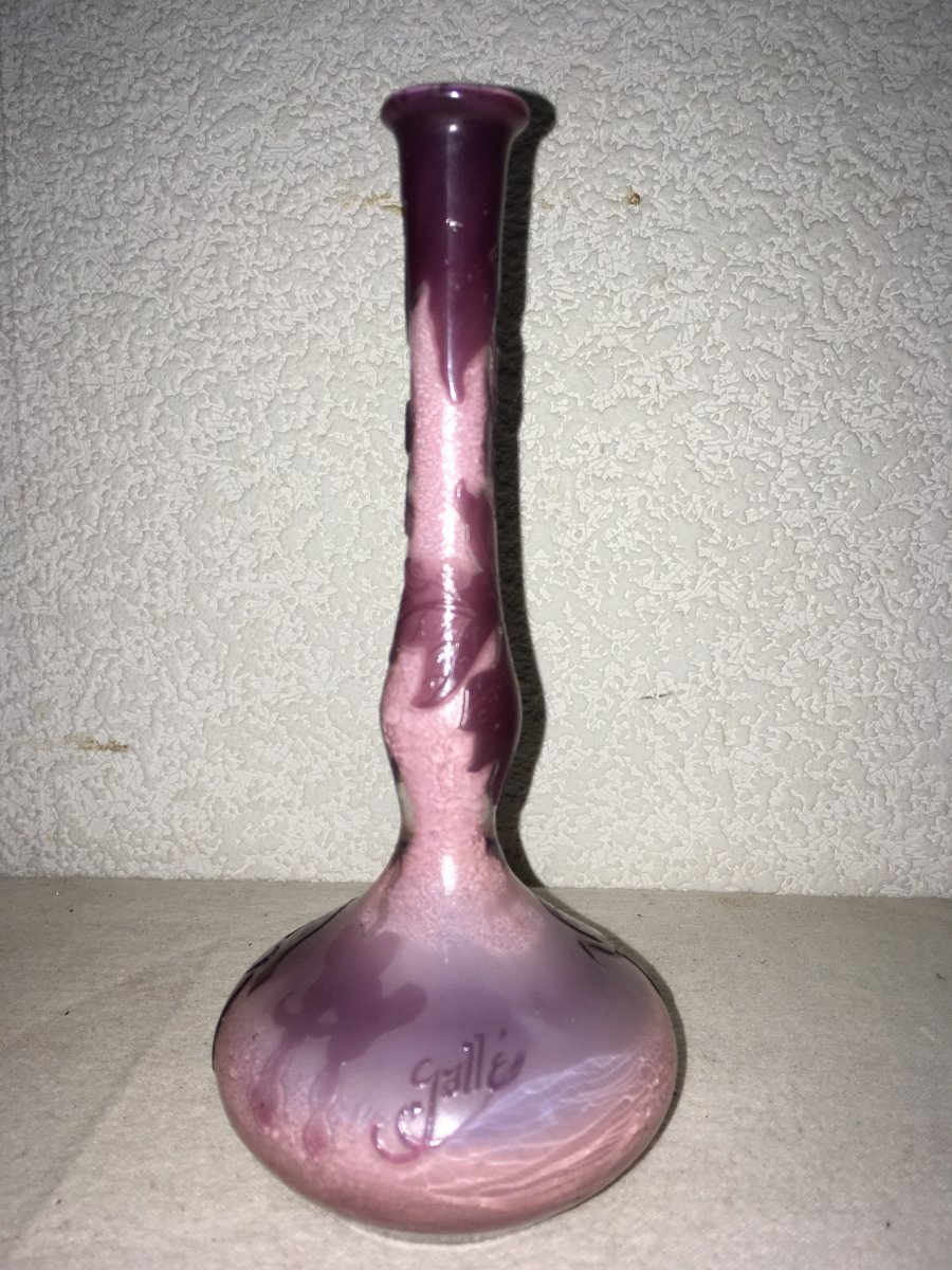 Gallé: Small Vase Decor Heart Of Mary 17 Cm-photo-2