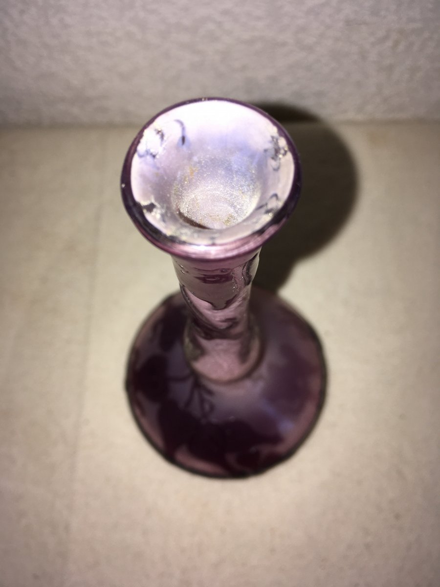 Gallé: Small Vase Decor Heart Of Mary 17 Cm-photo-2