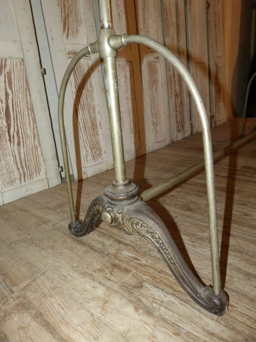 Old Clothes Rack, Cloakroom, Coat Rack In Cast Iron And Silver Bronze-photo-3