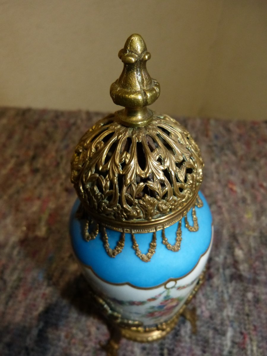 Sanson: Porcelain Potpourri Mounted Bronze Sèvres Style-photo-5
