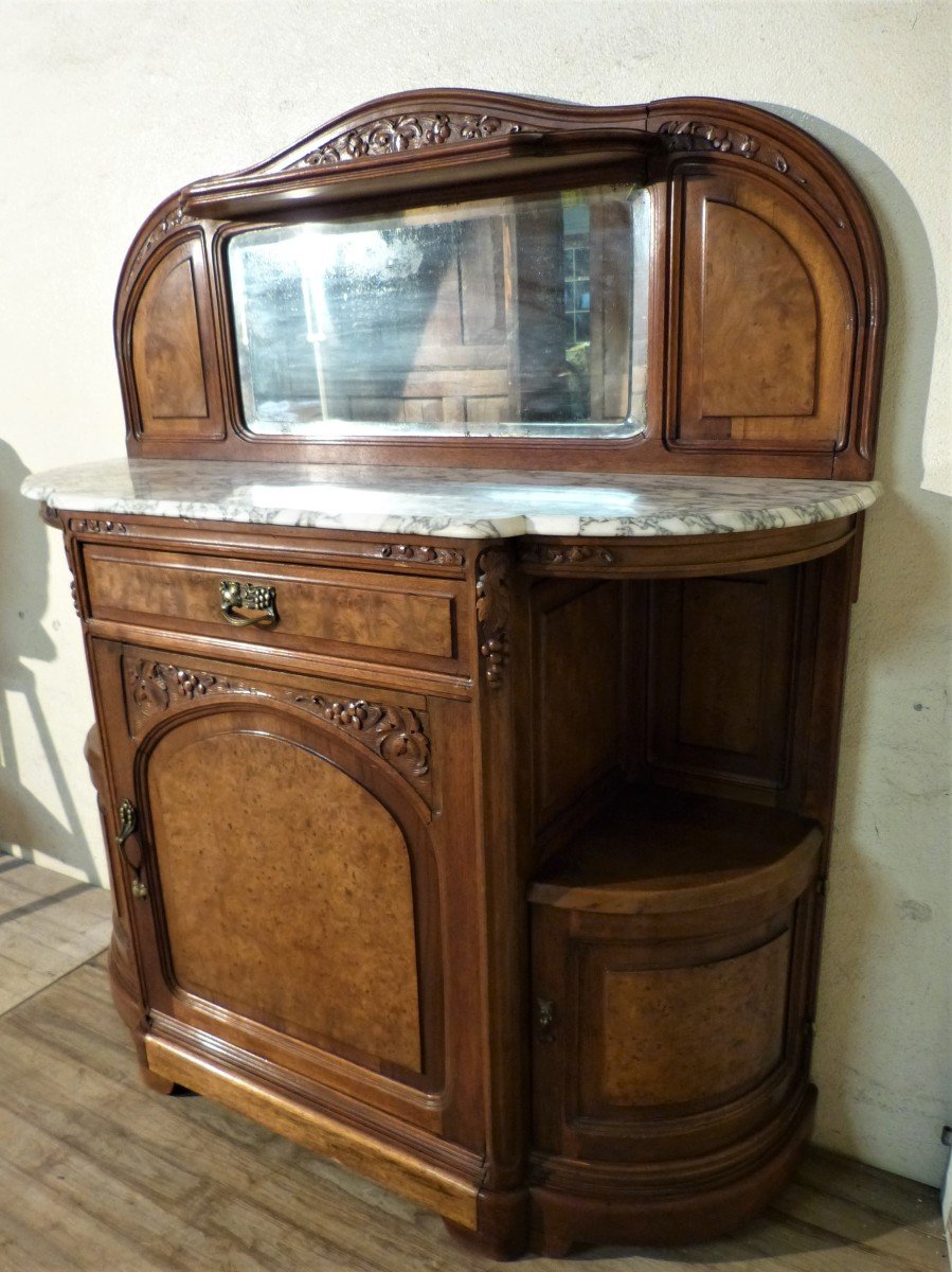 Desserte Art Nouveau Gauthier Poinsignon En Noyer-photo-3