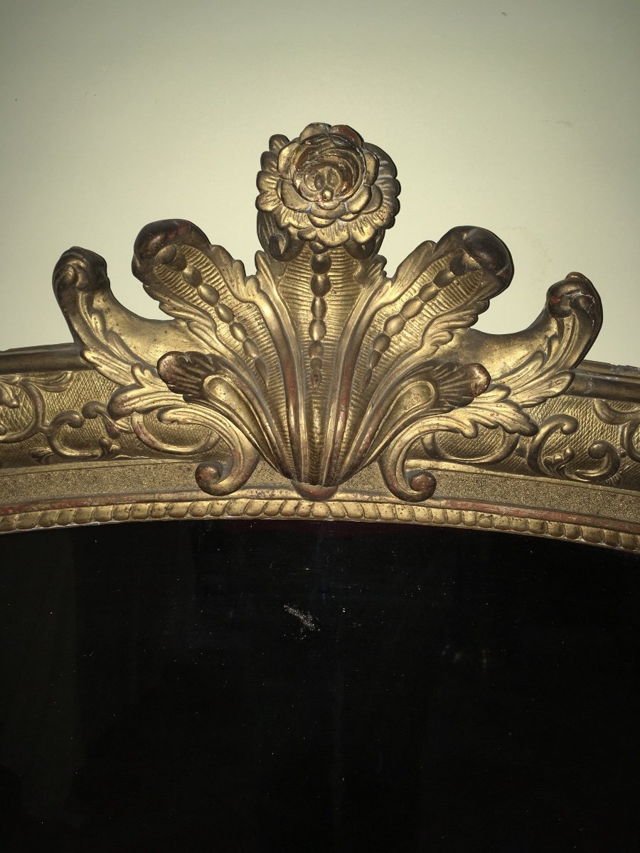 Regency Golden Wood Mirror Epoque 18 Eme, 114 X 84 Cm-photo-4