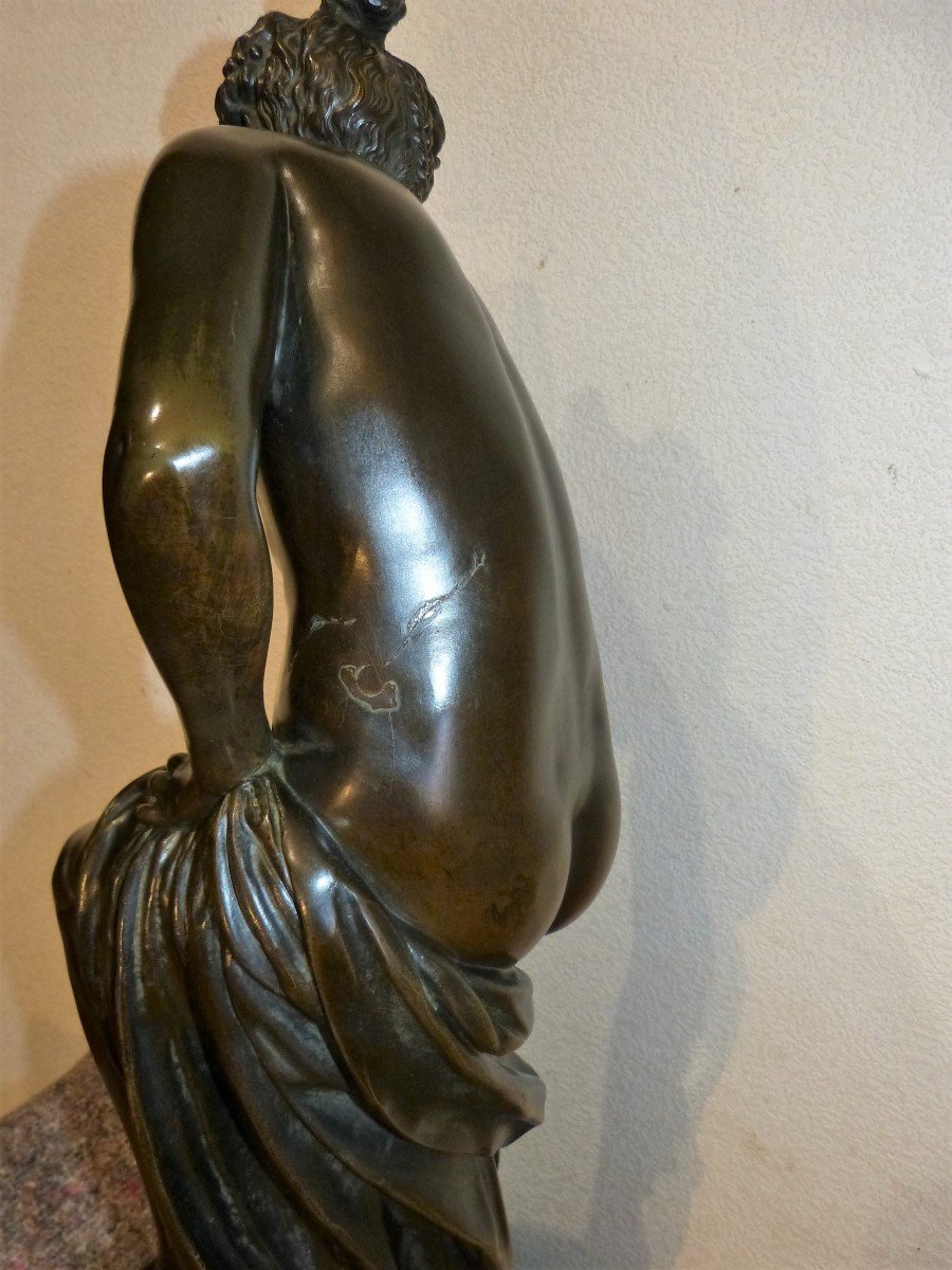 Cg Allegrain, Grand Bronze Venus Au Bain, 85 Cm-photo-1