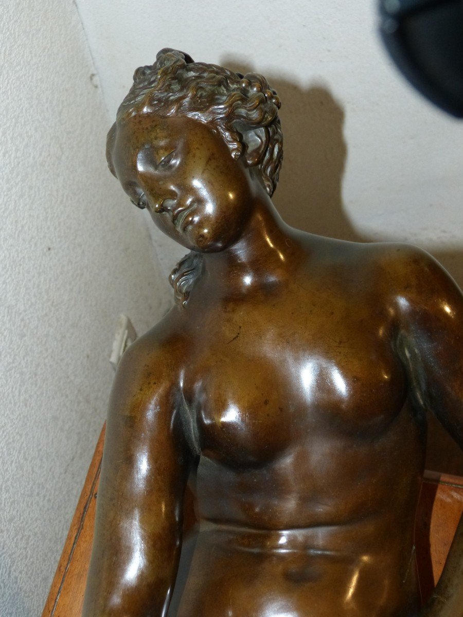 Cg Allegrain, Grand Bronze Venus Au Bain, 85 Cm-photo-5