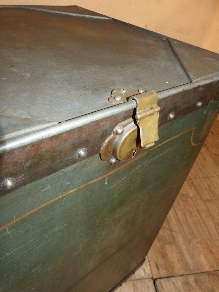 Riveted Lacquered Sheet Metal Workshop Chest-photo-4