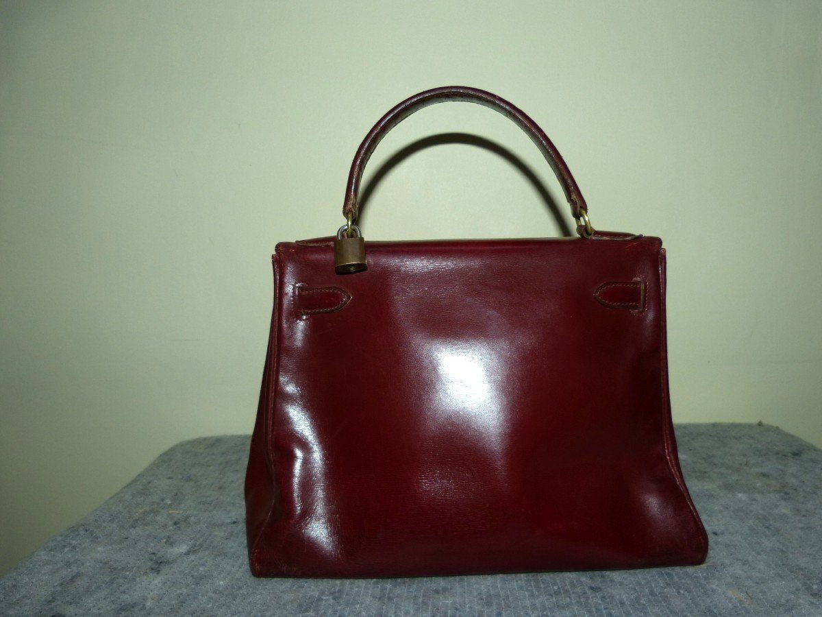 Sac Hermès Kelly 28 Rouge Année 1962-photo-4