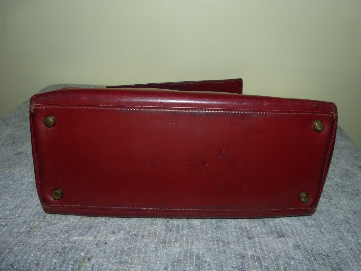 Sac Hermès Kelly 28 Rouge Année 1962-photo-4