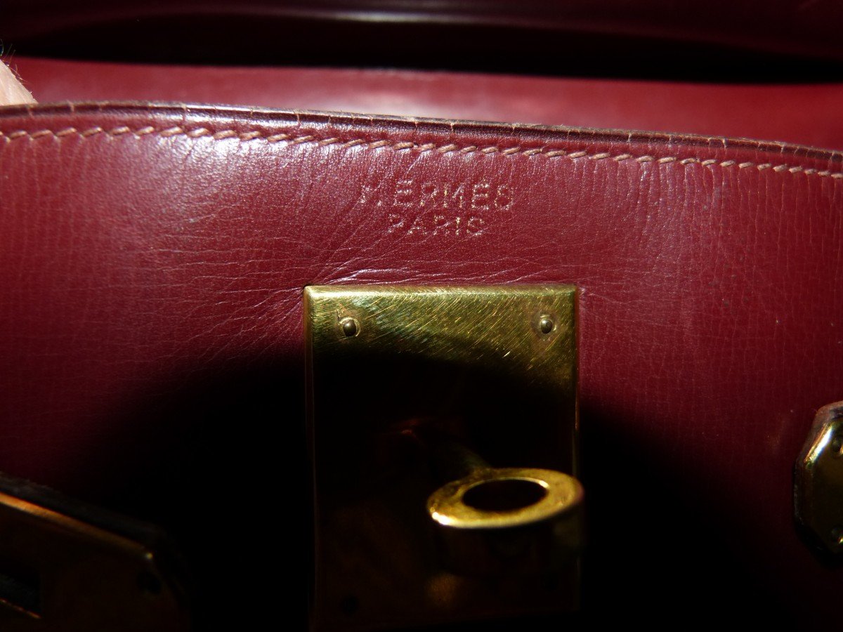 Sac Hermès Kelly 28 Rouge Année 1962-photo-7