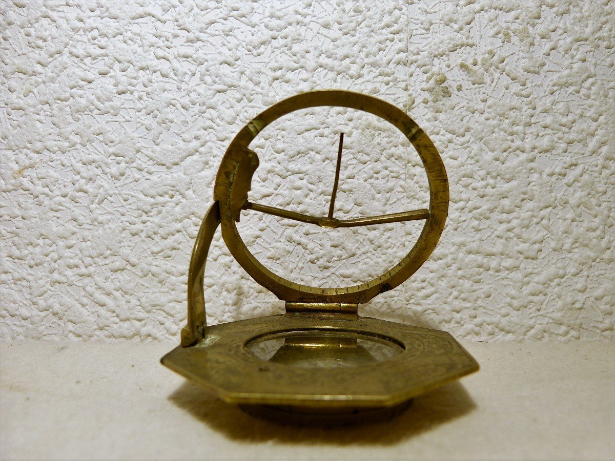 Cadran Solaire Equinoxial En Bronze 18ème-photo-4