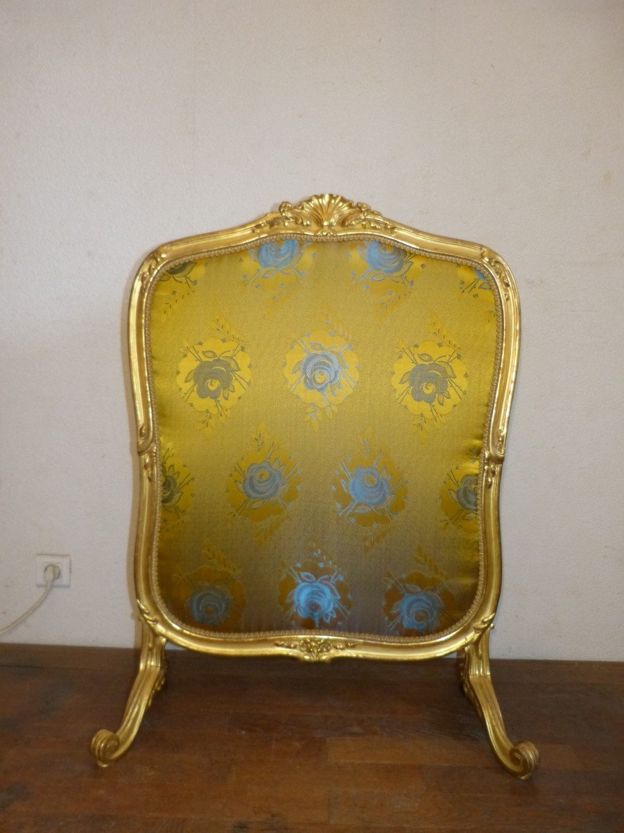 Fire Screen In Golden Wood Napoleon III Louis XV Style-photo-4