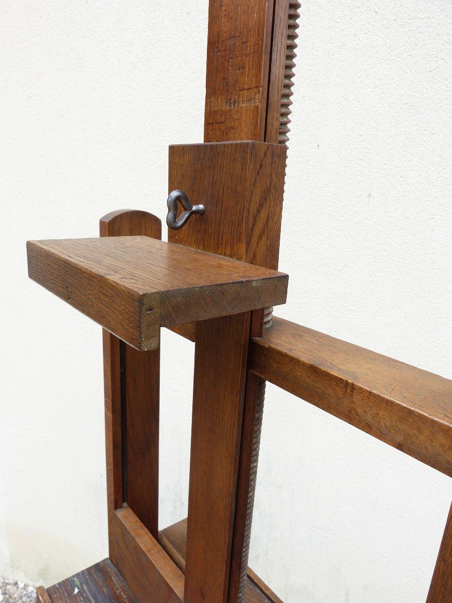 Small 19th Crank Painter's Easel, Oak-photo-4