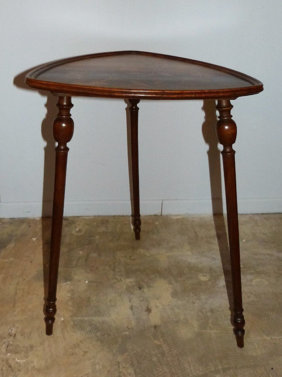 Emile Gallé, Art Nouveau Pedestal Table Marguerite Parlante-photo-3