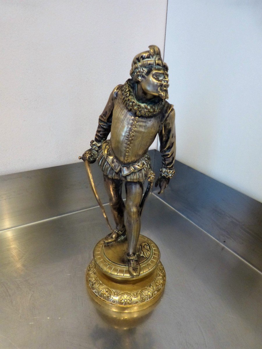 Emile Guillemin Bronze Musketeer From Prosper Roussel