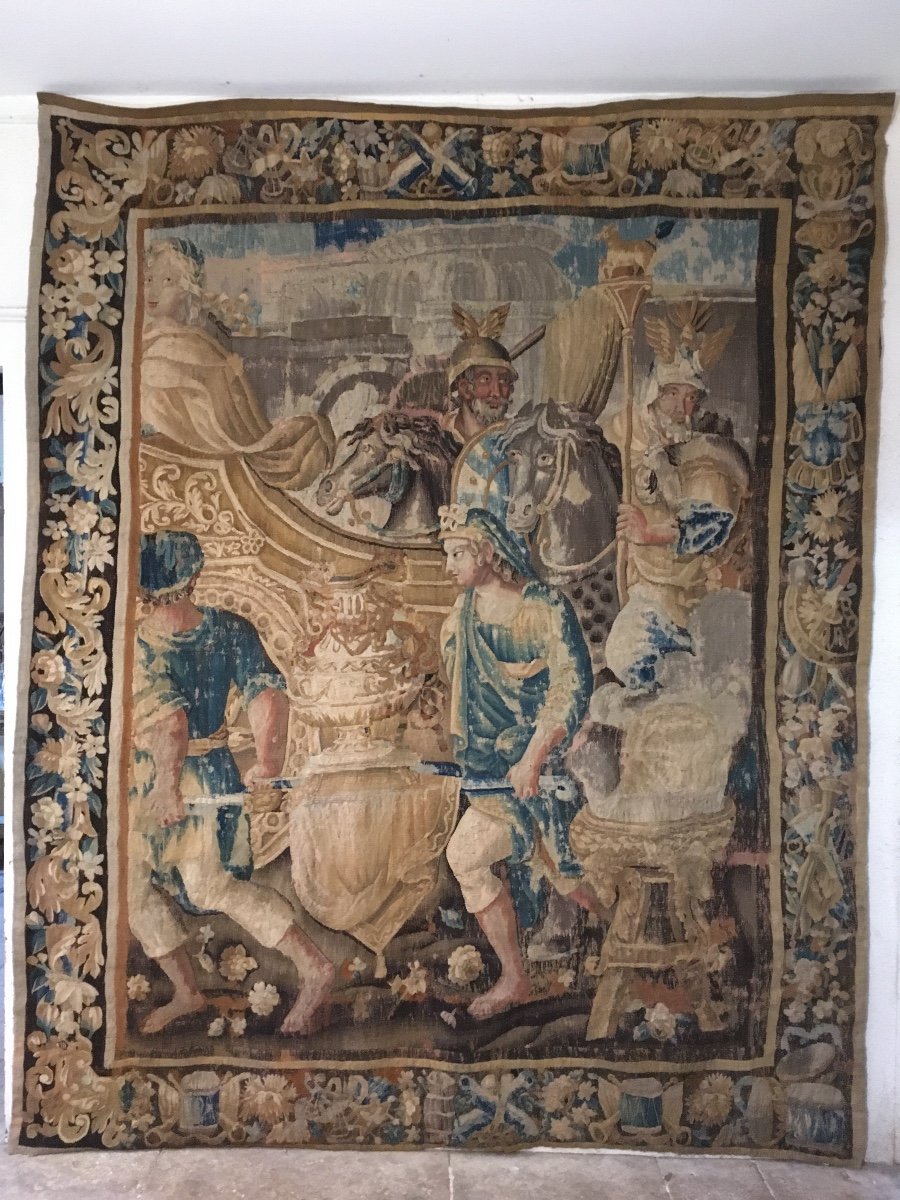 Large 18th Tapestry 210 X 260 Cm-photo-2