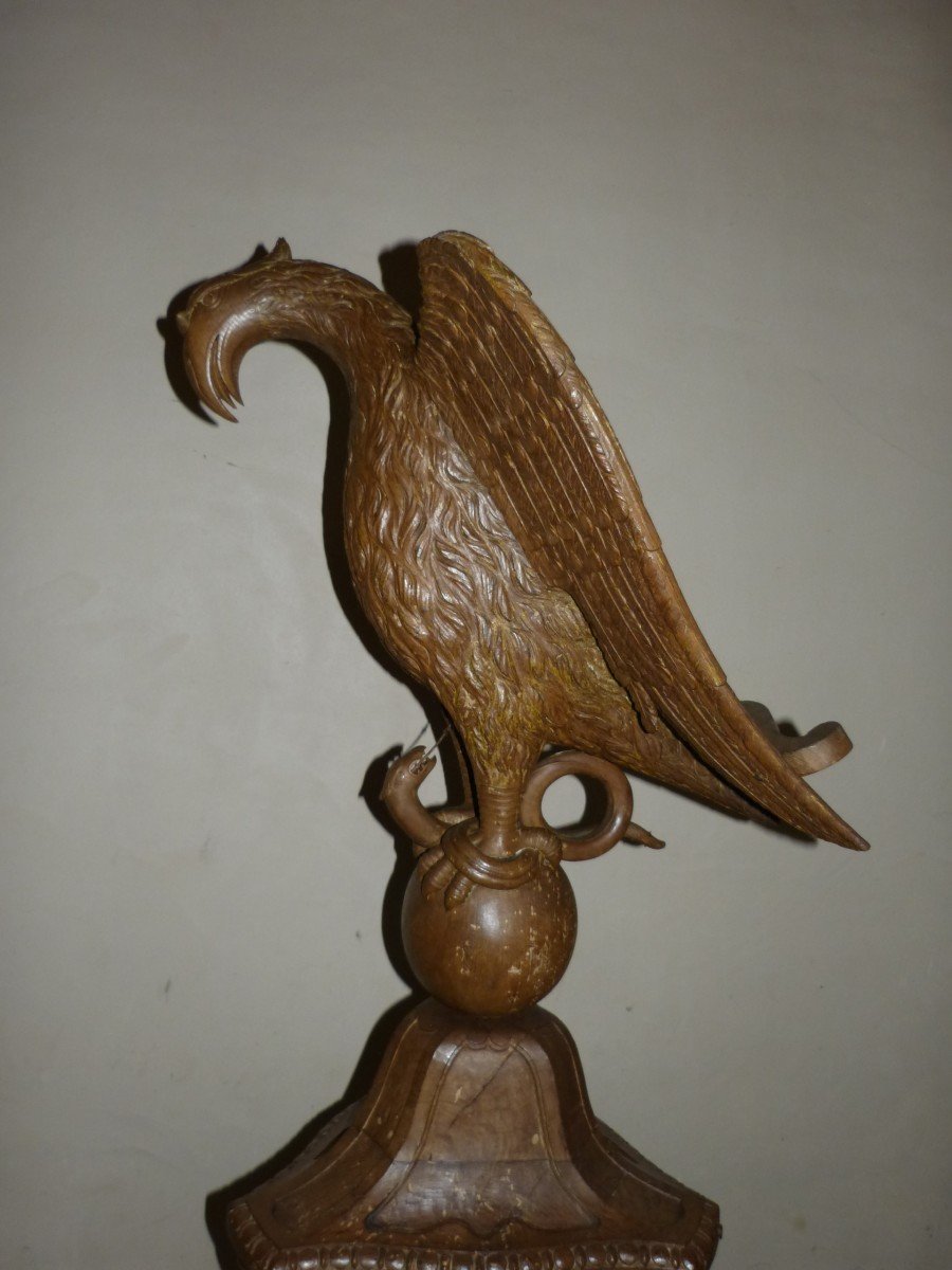 Important Norman Lectern In 18th Century Oak, 190 Cm High-photo-1