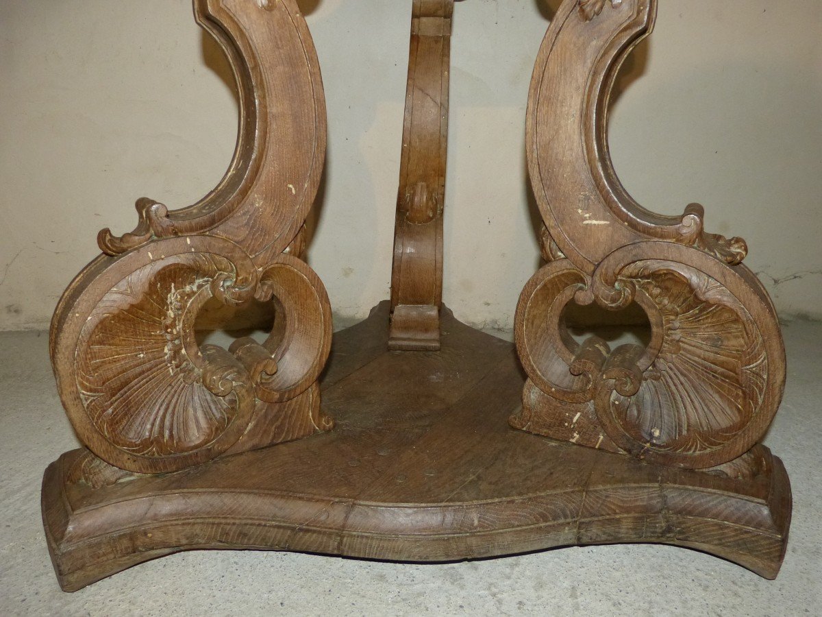 Important Norman Lectern In 18th Century Oak, 190 Cm High-photo-7