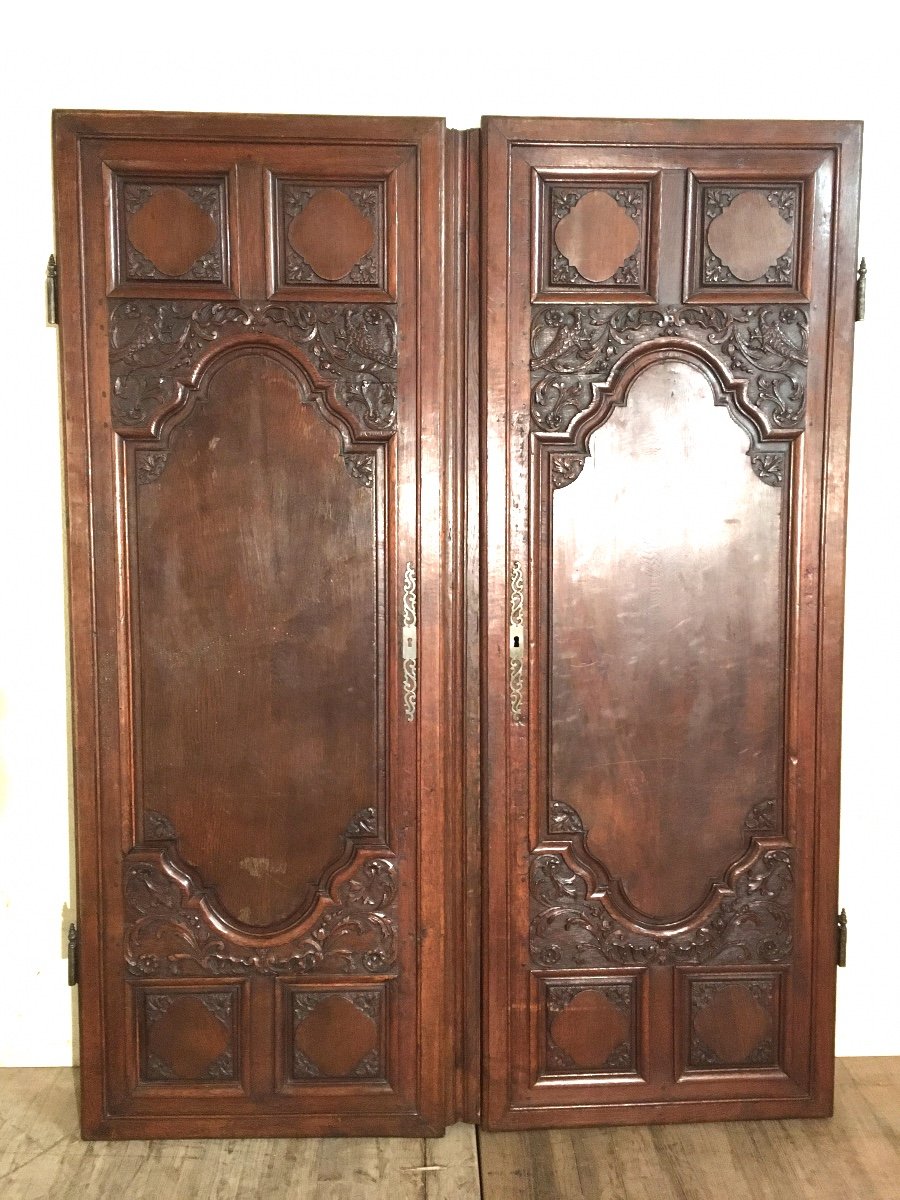 Paire De Grandes Portes Pour Placard 18 ème Vallée De Meuse 