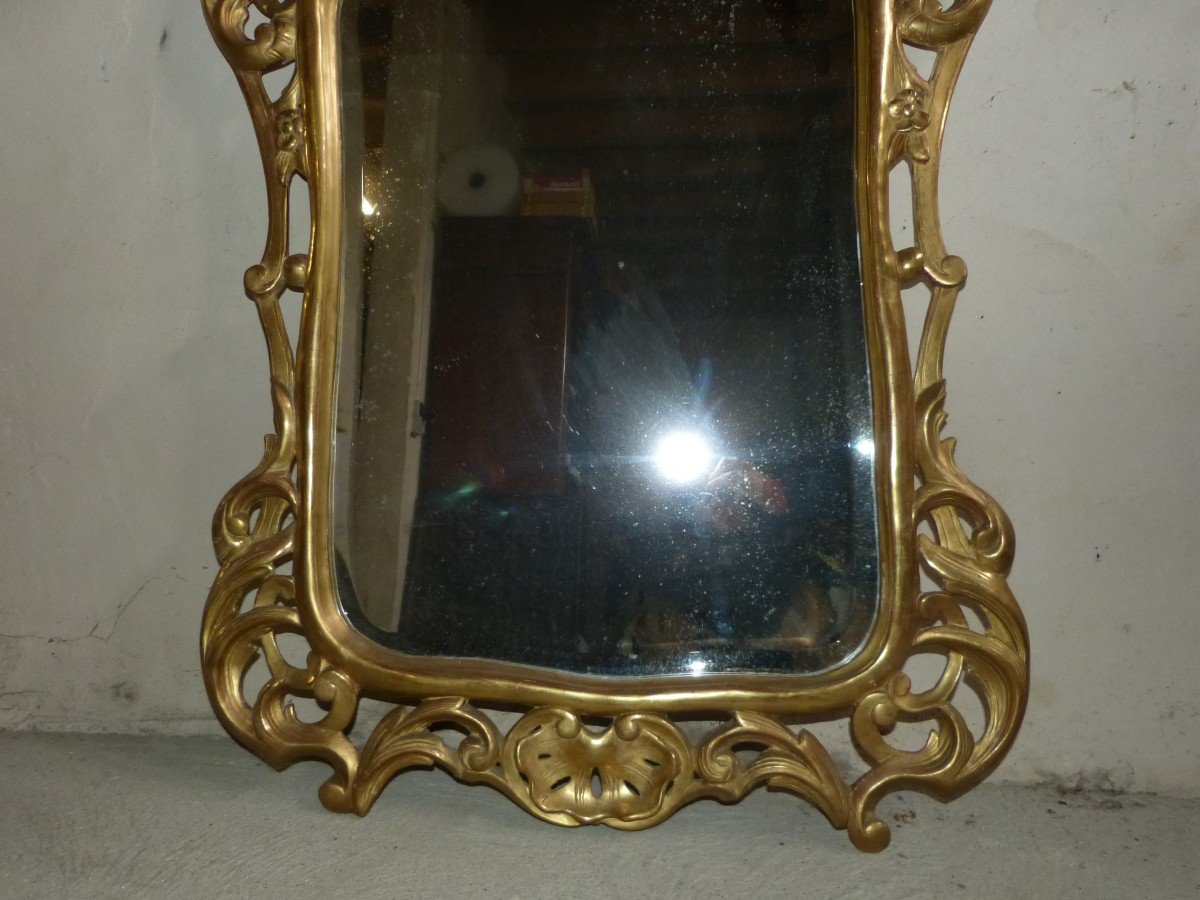 Miroir Doré Napoléon III  118 X 85 Cm, Tain Biseauté-photo-3