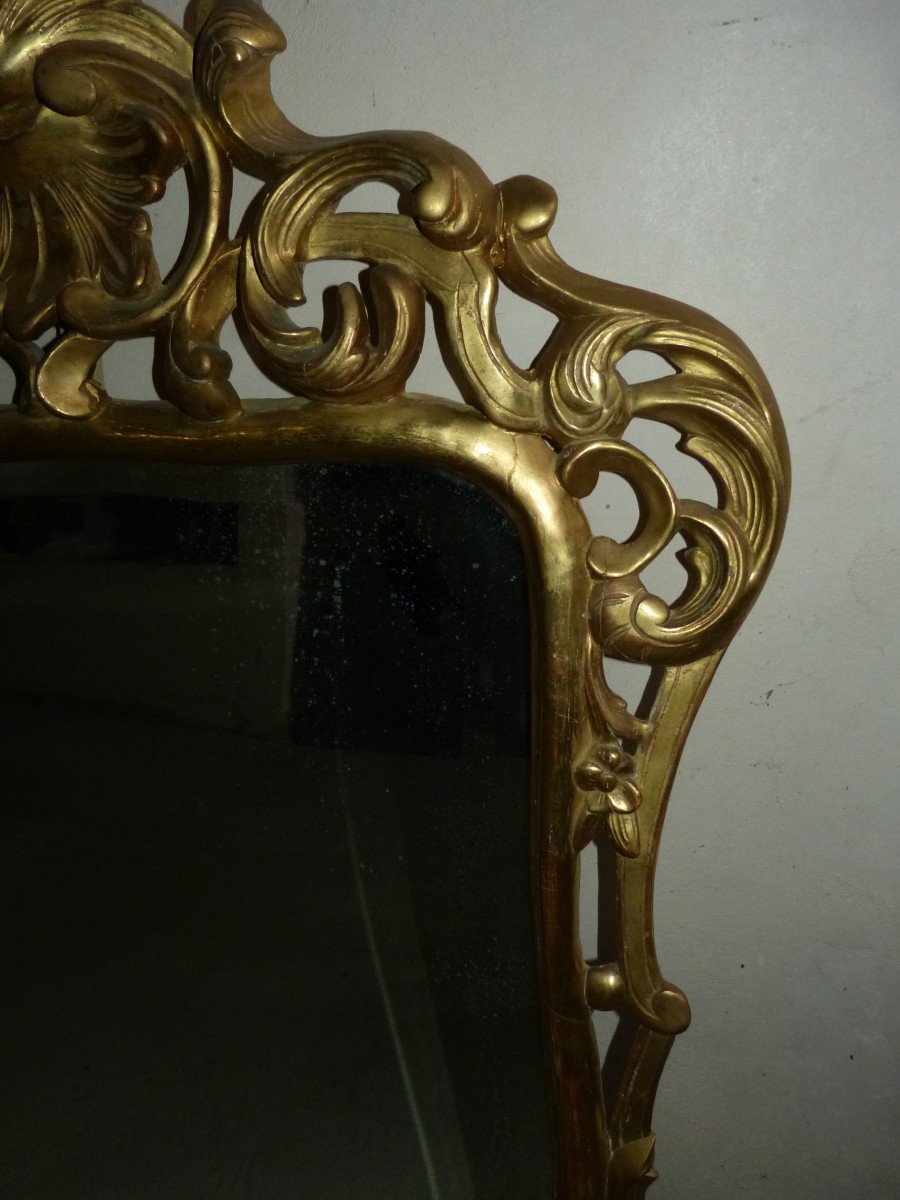 Miroir Doré Napoléon III  118 X 85 Cm, Tain Biseauté-photo-4