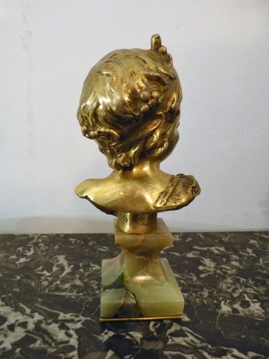Raoul Larche, Gilt Bronze, Bust Of The Child King, Siot Fondeur-photo-4
