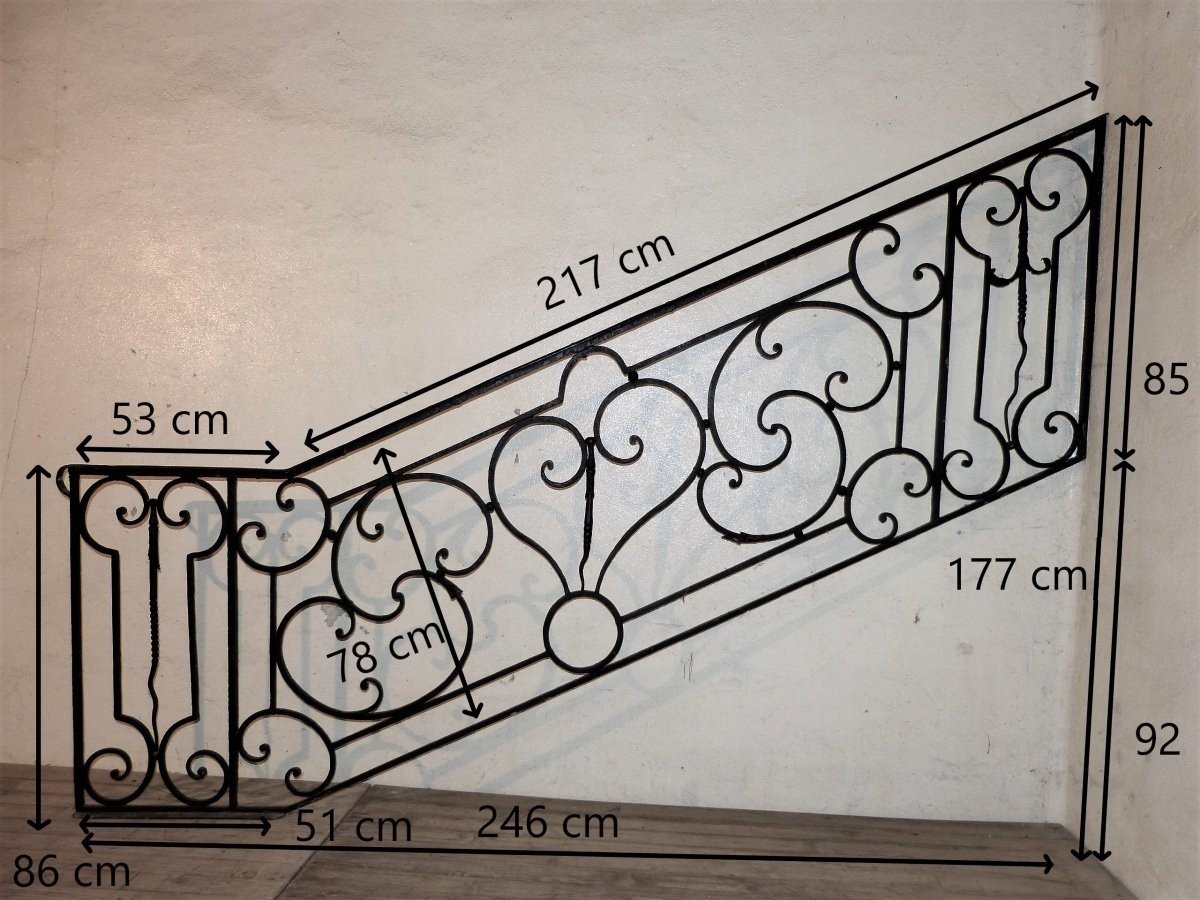 Wrought Iron Gate 18th Jean Lamour Nancy For Staircase-photo-1