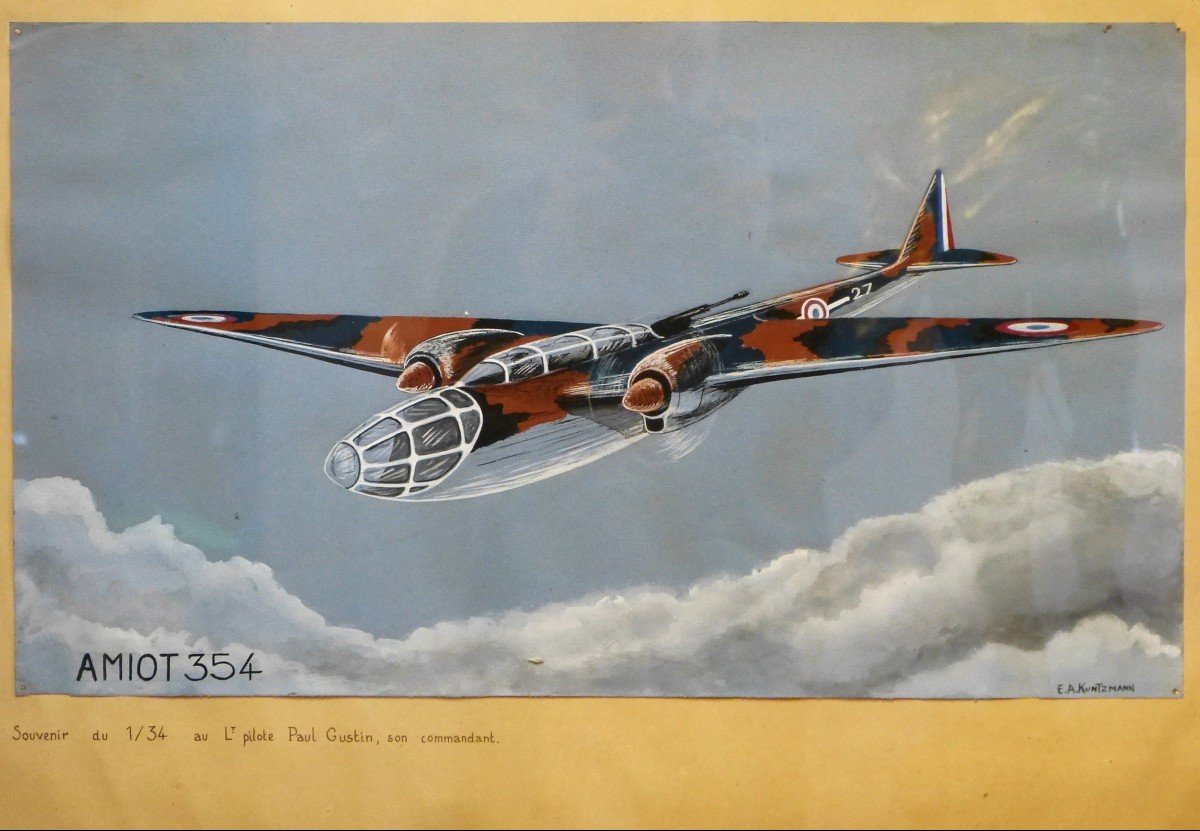 Bombardier l'Amiot Escadrille Gb-I/34 Guerre 39/40 Armée De l'Air Française