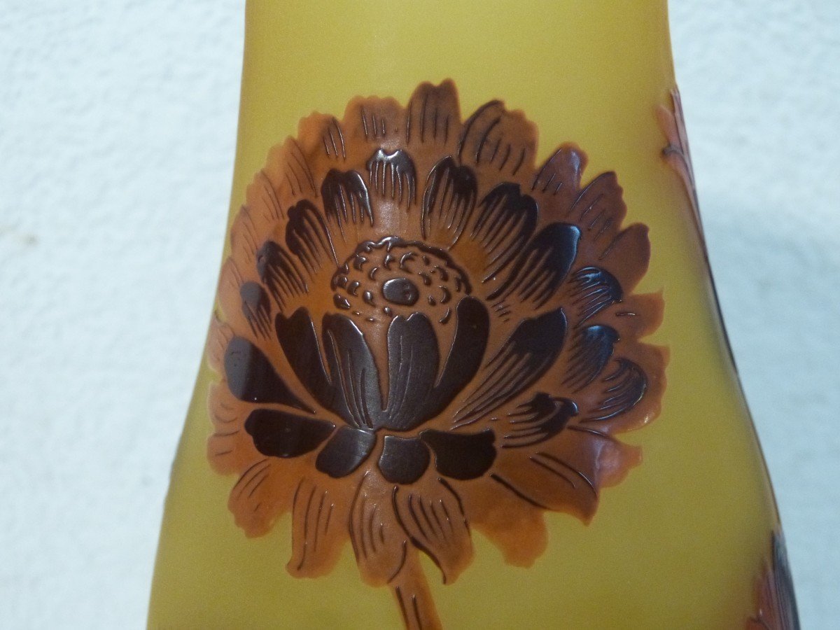 d'Argental, Vase Art Nouveau Aux Dahlias-photo-2
