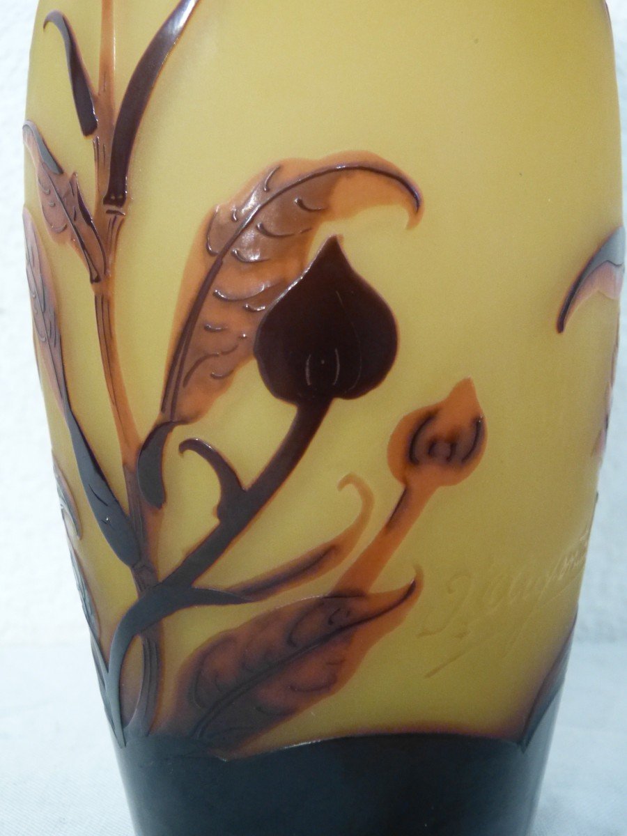 d'Argental, Vase Art Nouveau Aux Dahlias-photo-3