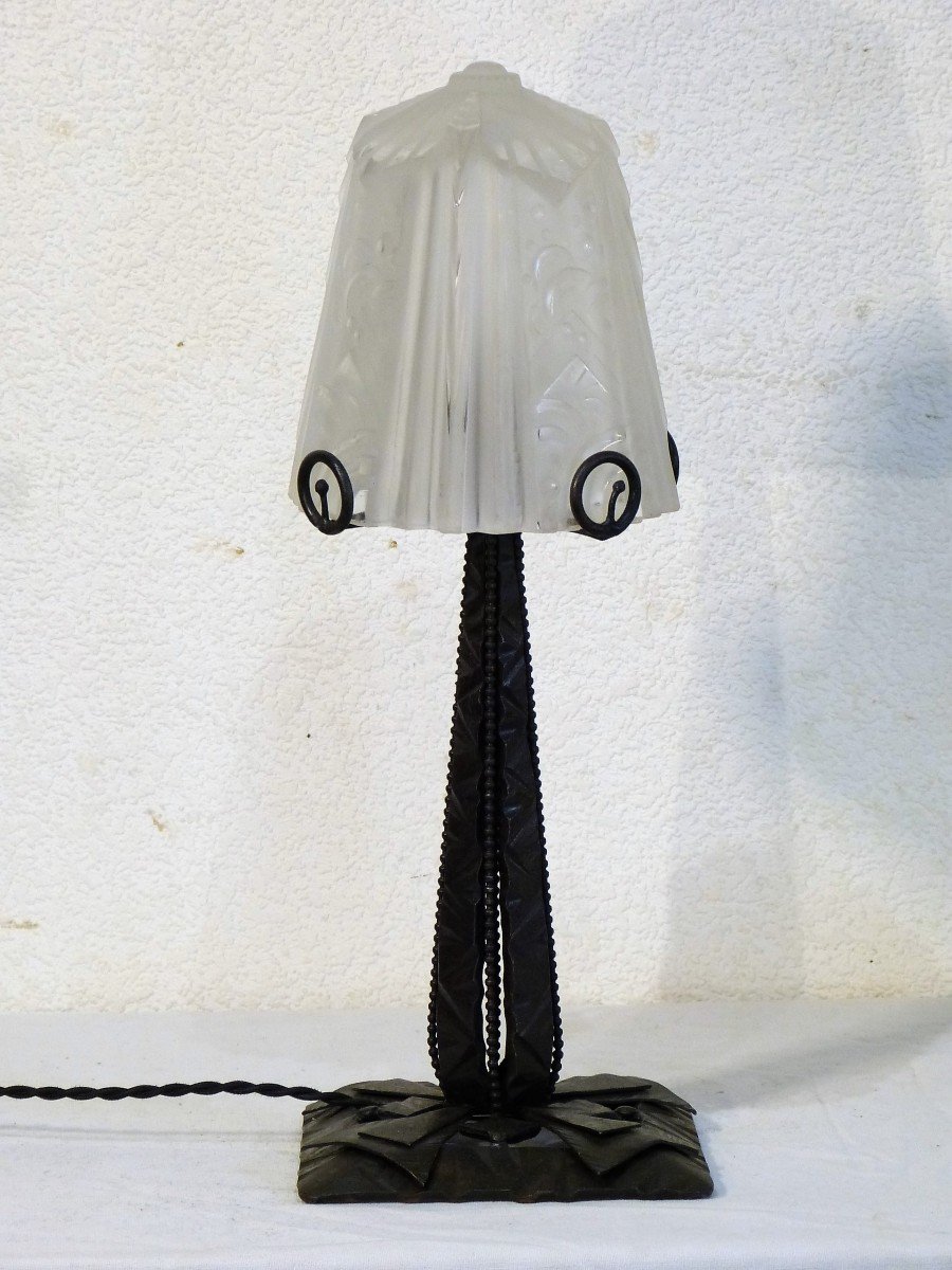 Müller Frs Luneville Art Deco Mushroom Lamp