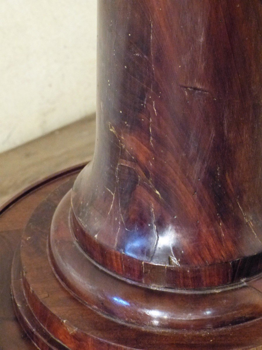 Large Empire Bolster In Mahogany On Wheels H 142 Cm-photo-2