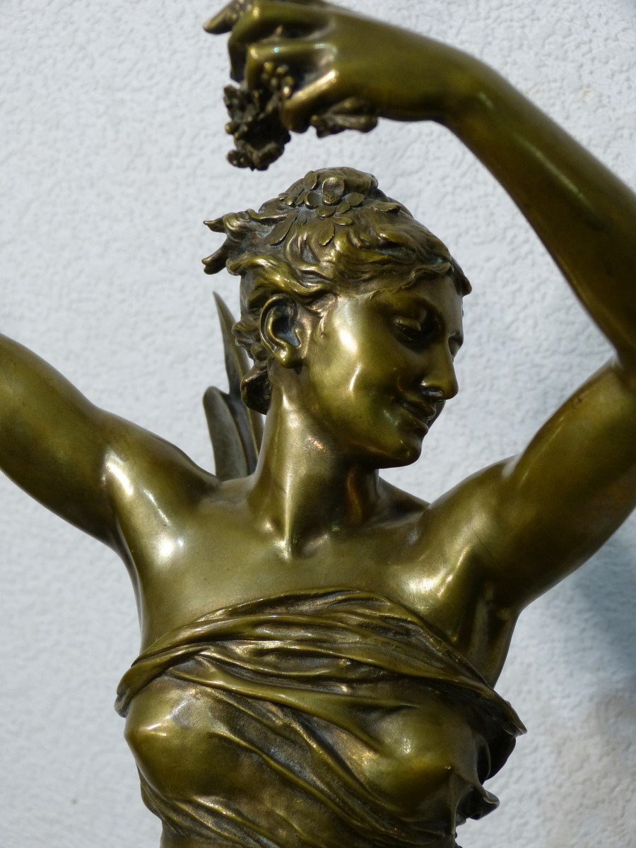 Eugène Delaplanche Bronze Nymphe Chloris Barbedienne Fondeur-photo-2