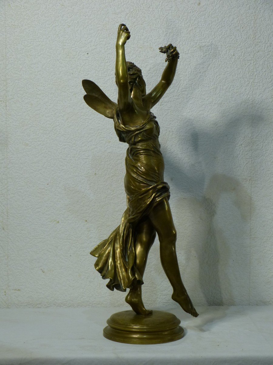 Eugène Delaplanche Bronze Nymphe Chloris Barbedienne Fondeur-photo-1