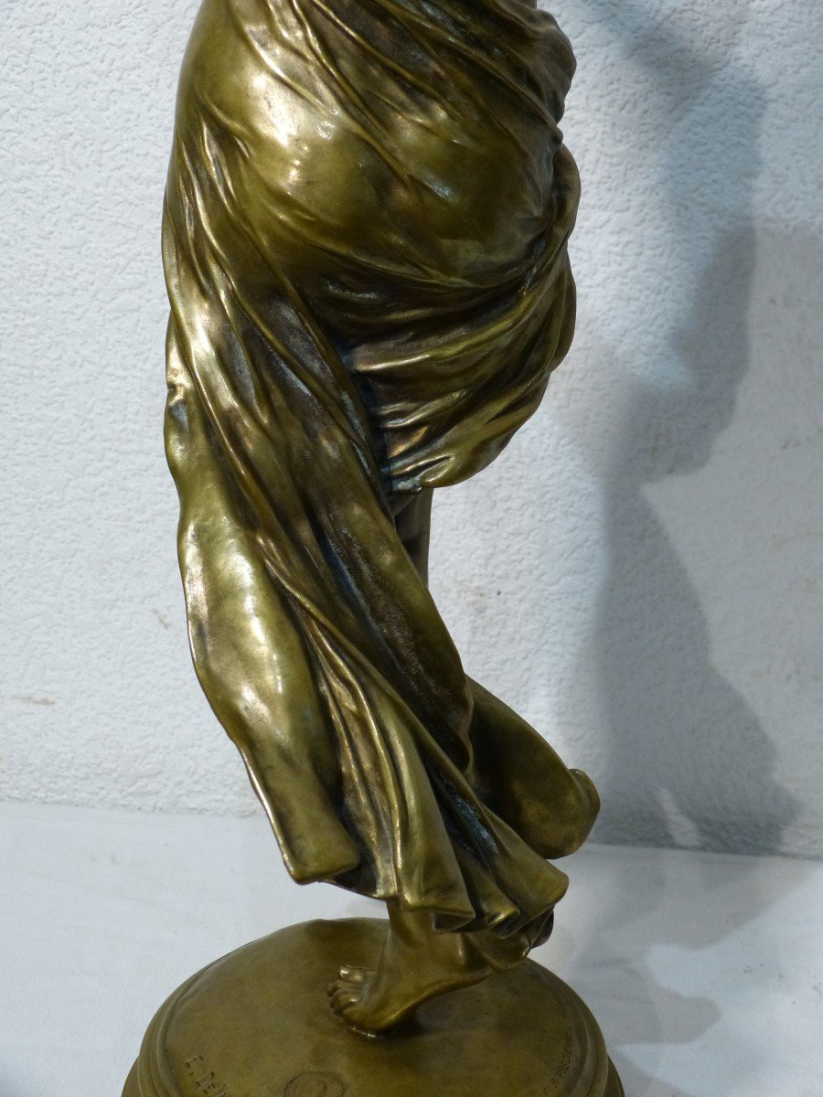 Eugène Delaplanche Bronze Nymphe Chloris Barbedienne Fondeur-photo-4