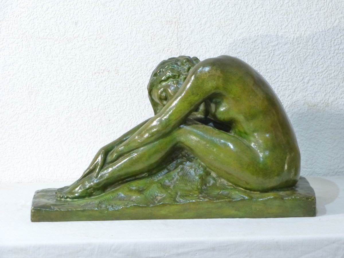 Mademoiselle  De Pelleport Bronze Art Nouveau Cire Perdue