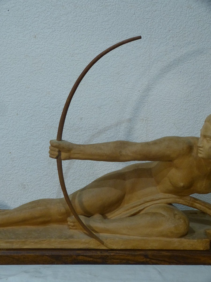 Marcel Bouraine, Terracotta Penthesilée Queen Of The Art Deco Amazons-photo-2