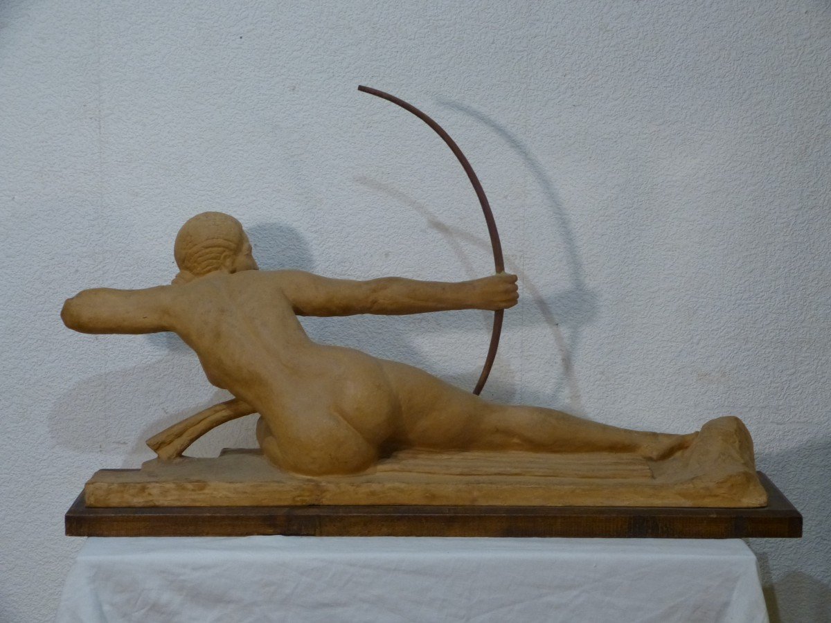 Marcel Bouraine, Terracotta Penthesilée Queen Of The Art Deco Amazons-photo-4