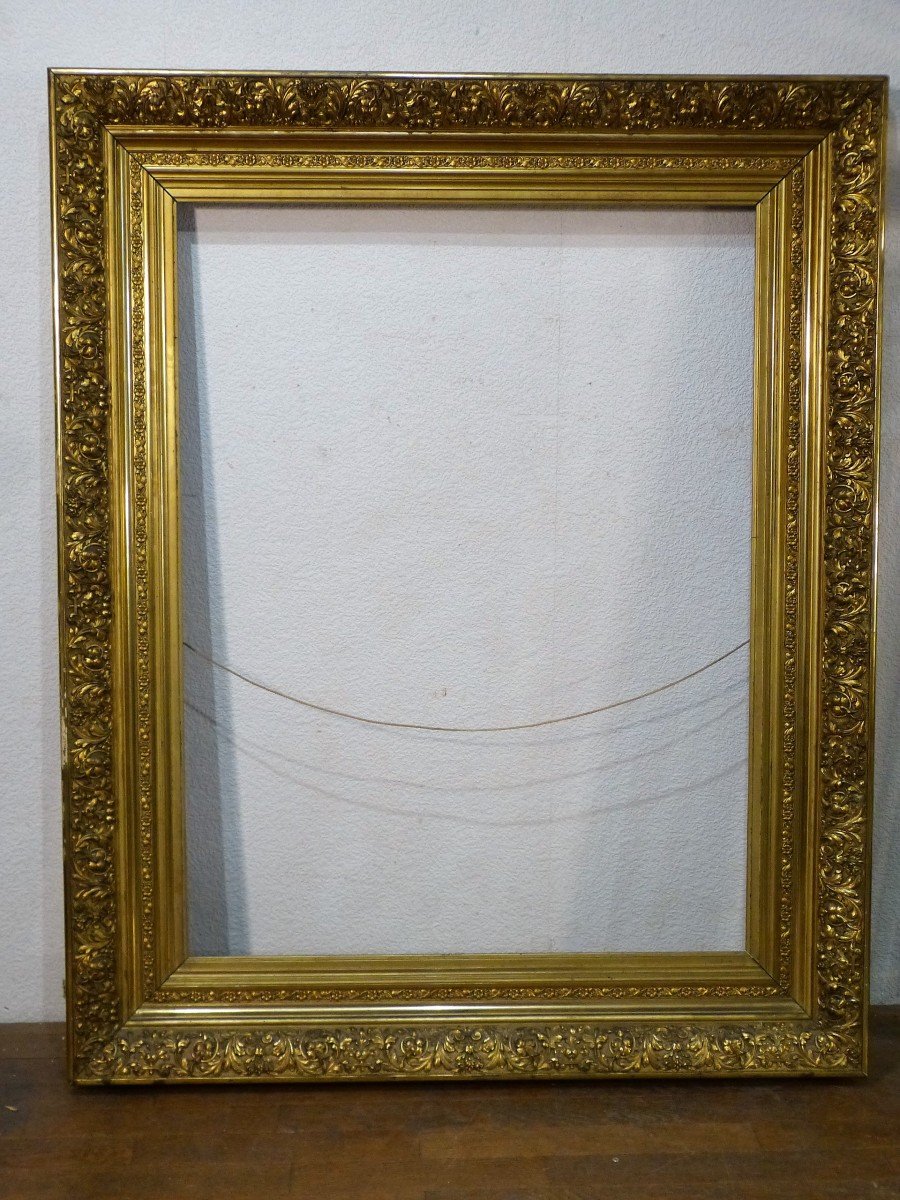 Very Large Golden Frame 19th 137 X 111 Cm