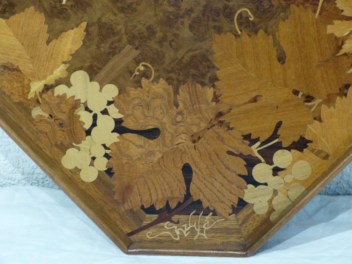 Emile Gallé, Art Nouveau Tray Château De l'Ortenbourg Alsace-photo-3