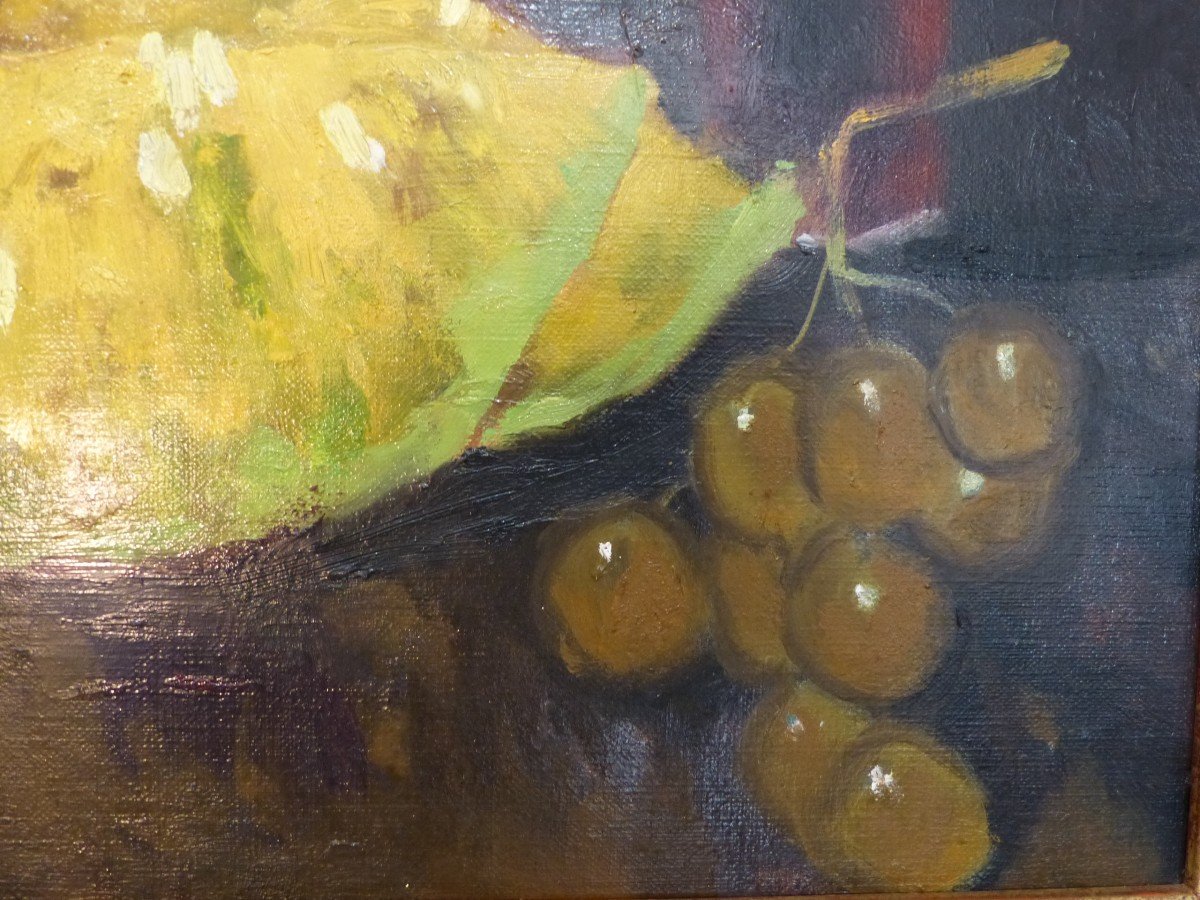 Eugène Bouboulène, Still Life With Melon And Grapes-photo-4