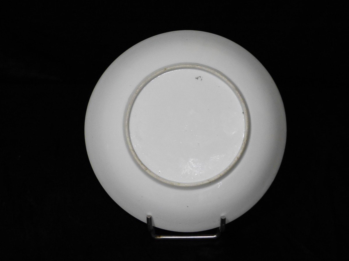 Niderviller 18th Century Porcelain Plate Landscape Decor-photo-2