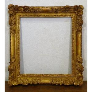 Frame In Golden Wood XVIIIth Century 62.5 X 58 Cm