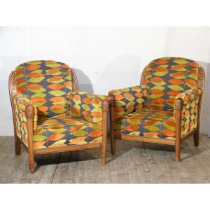 Gauthier Poinsignon: Pair Of Stamped Art Deco Armchairs