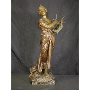 Sappho - Emmanuel Villanis (1858-1914) Bronze Art Nouveau