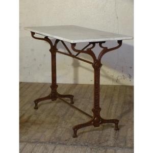 Art Nouveau Brasserie Table Marble Top Bistrot