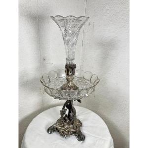 Coupe En Cristal Et Métal Argenté Napoléon III