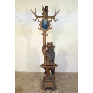 Coat Rack With Bears Black Forest Cloakroom 19th