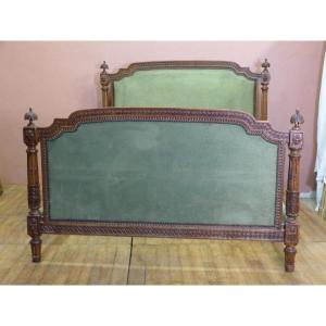 Large Louis XVI Style Bed In Carved Beech