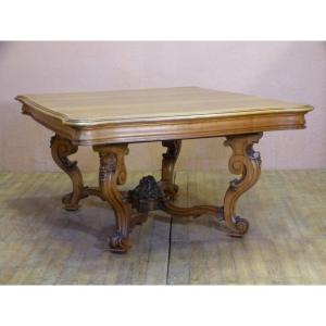 Large Louis XV Style Walnut Dining Table