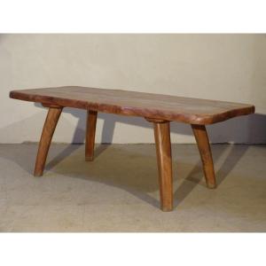 Henri Bataille Large Table In Ash And Oregon Pine Top 201 X 85 Cm Brutalist