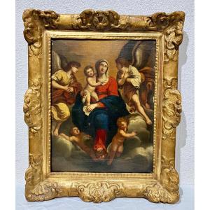 Annibal Carracci (after) Virgin And Child In Majesty 17th Italian School 
